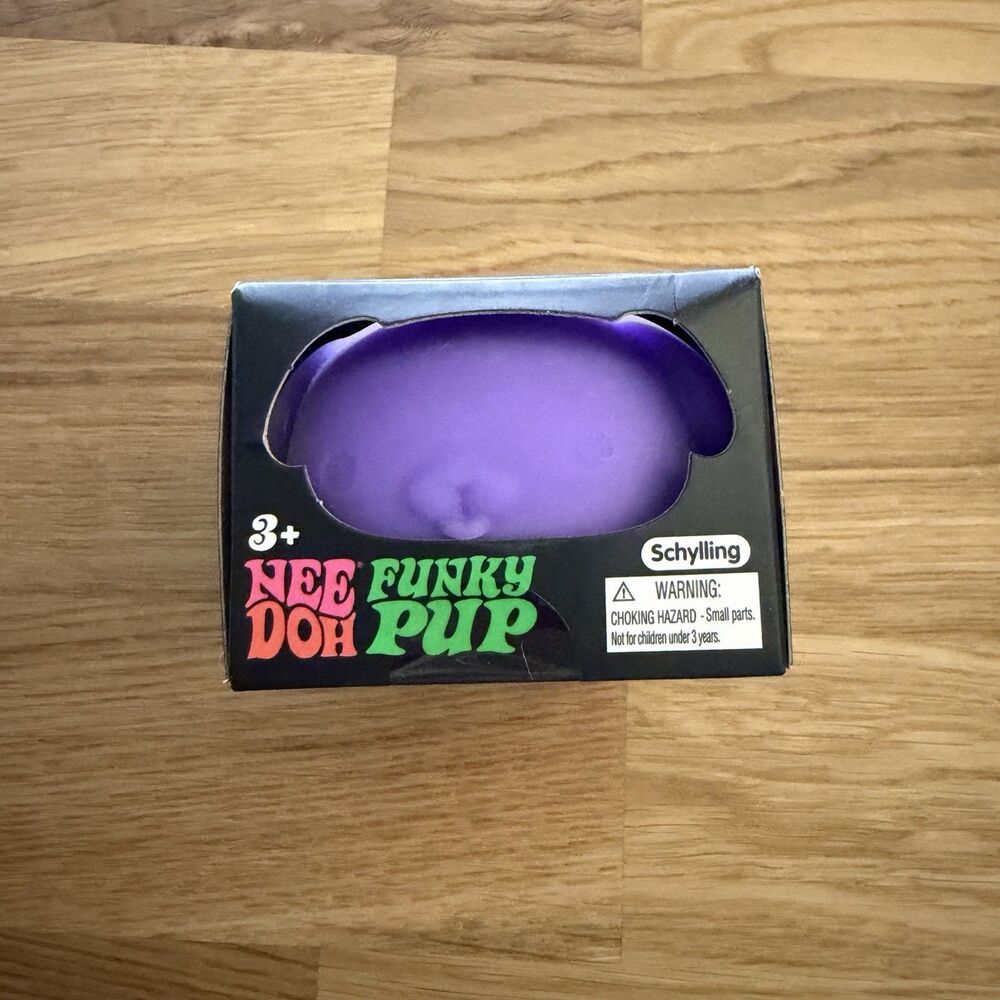 Needoh Funky Pup Purple Color Genuine Original Squishy Fidget Toy Sealed New